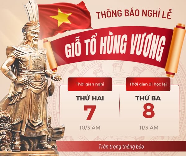 nghỉ giổ tổ hùng vương